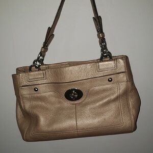 Coach Tan Leather Shoulder Bag